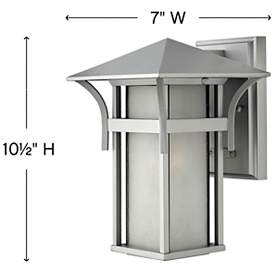 Image5 of Hinkley Harbor 10 1/2" High Titanium Silver Finish Outdoor Wall Light more views
