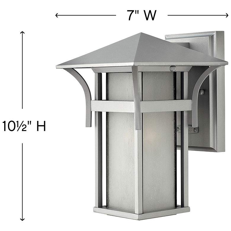 Image 5 Hinkley Harbor 10 1/2" High Titanium Silver Finish Outdoor Wall Light more views