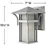 5_Hinkley Harbor 10 1/2" High Titanium Silver Finish Outdoor Wall Light more views