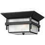 Thumbnail2 of Hinkley Harbor 12 1/4"W Satin Black Outdoor Ceiling Light more views