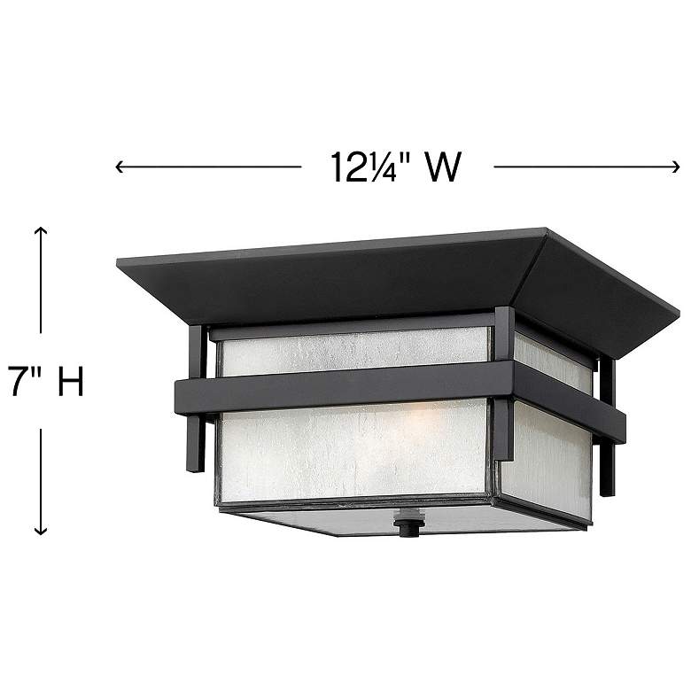 Image 4 Hinkley Harbor 12 1/4"W Satin Black Outdoor Ceiling Light more views