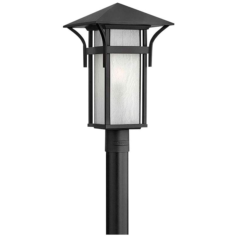 Image 1 Hinkley Harbor 19 1/2" Mission Satin Black Outdoor Post Mount Light