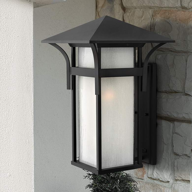 Image 1 Hinkley Harbor 20 1/2 inch High Satin Black Outdoor Wall Light