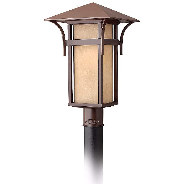 Image 1 Hinkley Harbor Collection 19 1/2 inch Mission Outdoor Post Mount Light