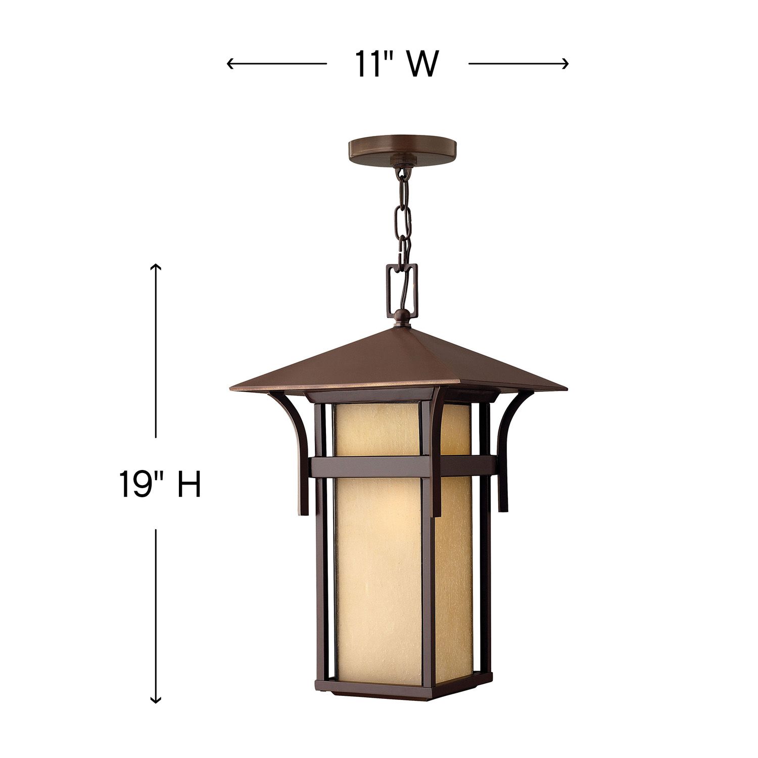 Image 4 Hinkley Harbor Collection 19" High Mission Style Outdoor Hanging Light more views
