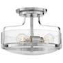 2_Hinkley Harper 14 1/2" Chrome and Clear Glass 3-Light Ceiling Light