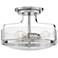 Hinkley Harper 14 1/2" Chrome and Clear Glass 3-Light Ceiling Light