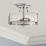 1_Hinkley Harper 14 1/2" Chrome and Clear Glass 3-Light Ceiling Light