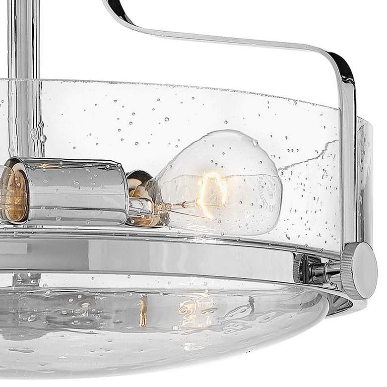Image 3 Hinkley Harper 14 1/2 inch Chrome and Clear Glass 3-Light Ceiling Light more views