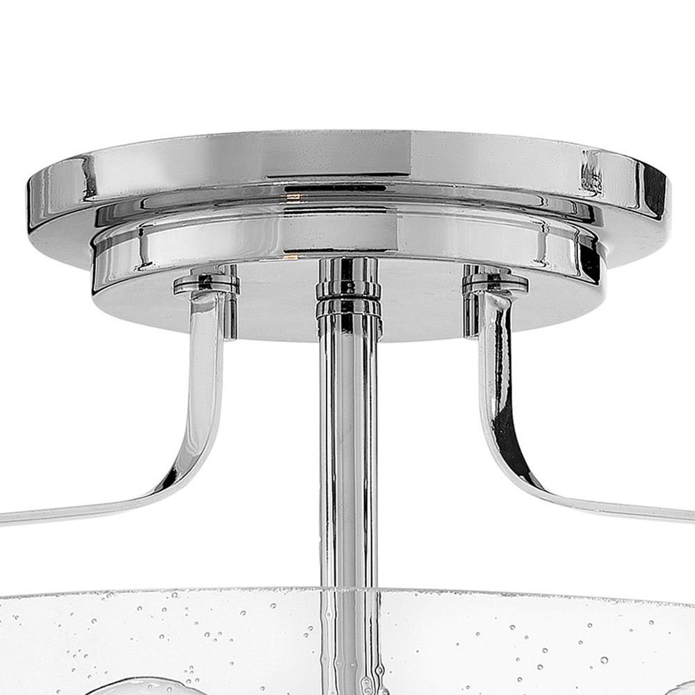 Image 6 Hinkley Harper 14 1/2" Chrome and Clear Glass 3-Light Ceiling Light more views