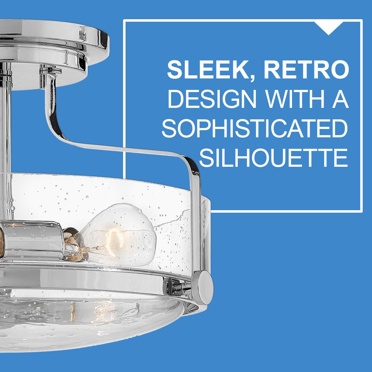 Hinkley Harper 14 1/2" Chrome and Clear Glass 3-Light Ceiling Light