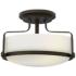 Hinkley Harper 14 1/2" Oil Rubbed Bronze and Opal Glass Ceiling Light