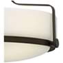 3_Hinkley Harper 14 1/2" Oil Rubbed Bronze and Opal Glass Ceiling Light more views