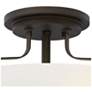 5_Hinkley Harper 14 1/2" Oil Rubbed Bronze and Opal Glass Ceiling Light more views