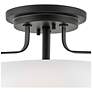 4_Hinkley Harper 14 1/2" Wide Black and Opal Glass Ceiling Light more views