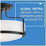 6_Hinkley Harper 14 1/2" Wide Black and Opal Glass Ceiling Light more views
