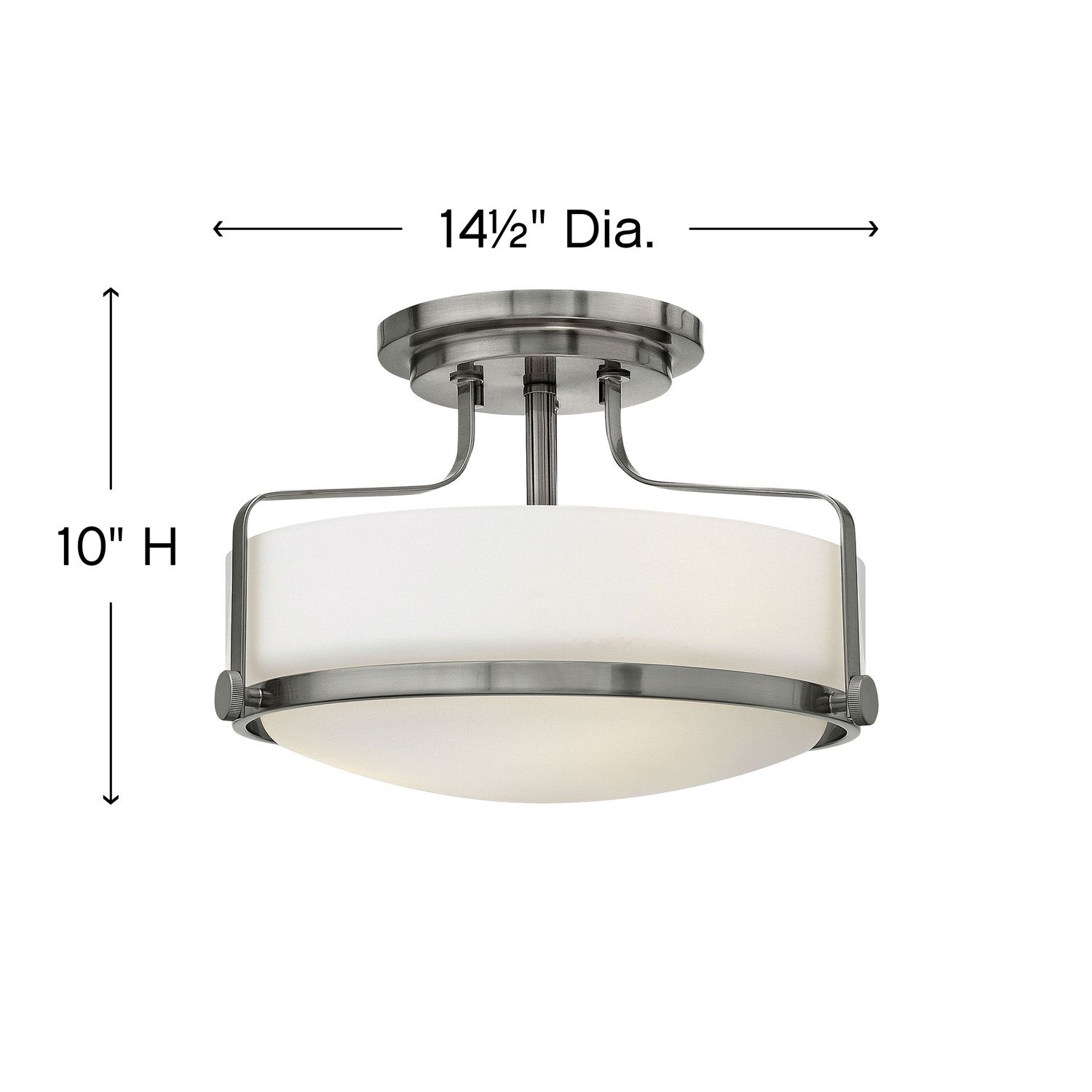 Image 4 Hinkley Harper 14 1/2" Wide Brushed Nickel 3-Light Ceiling Light more views