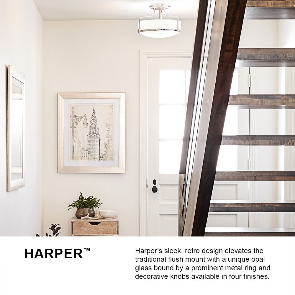 Image 7 Hinkley Harper 14 1/2" Wide Brushed Nickel 3-Light Ceiling Light more views