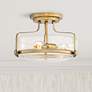 1_Hinkley Harper 14 1/2" Wide Heritage Brass 3-Light Ceiling Light