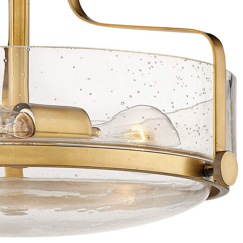 Image 3 Hinkley Harper 14 1/2" Wide Heritage Brass 3-Light Ceiling Light more views