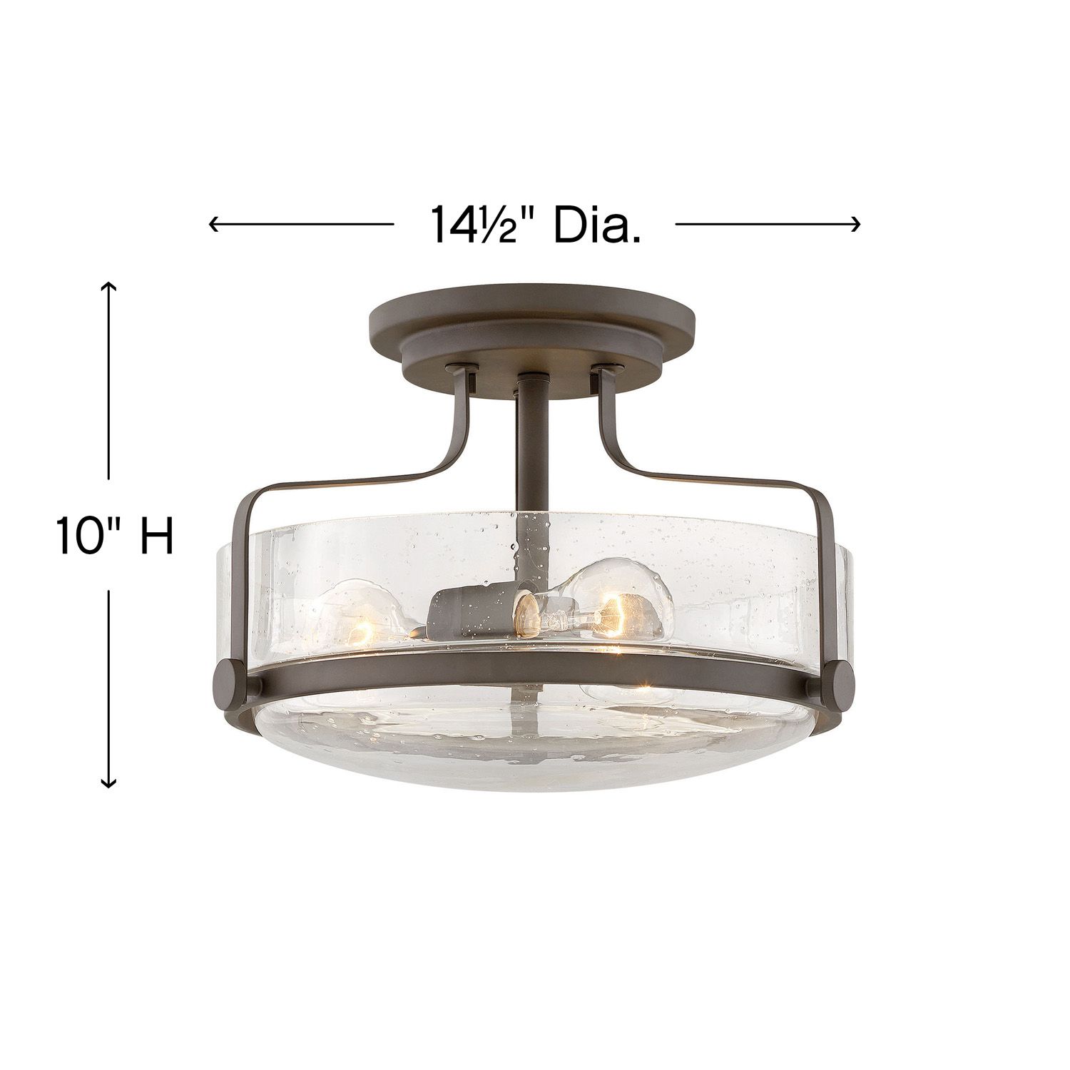 Image 5 Hinkley Harper 14 1/2" Wide Oil-Rubbed Bronze 3-Light Ceiling Light more views