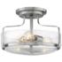 Hinkley Harper 14 1/2"W Brushed Nickel 3-Light Ceiling Light