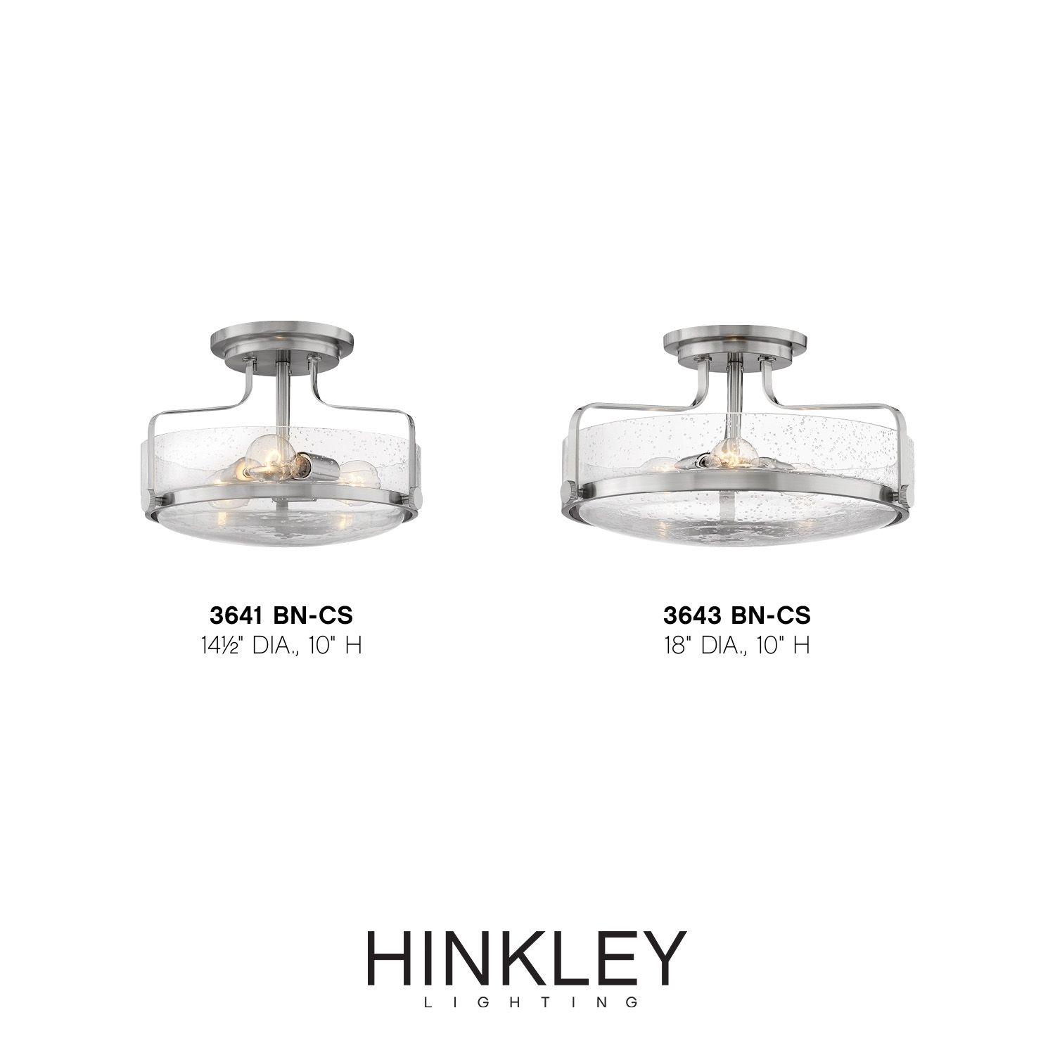 Image 7 Hinkley Harper 14 1/2"W Brushed Nickel 3-Light Ceiling Light more views