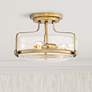 Hinkley Harper 14 1/2"W Heritage Brass 3-Light Ceiling Light