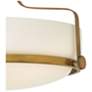 Thumbnail3 of Hinkley Harper 14" Wide Brass and White Glass Semi-Flush Ceiling Light more views