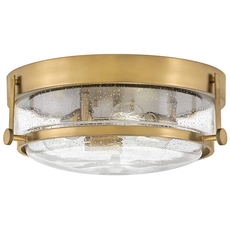 Image 1 Hinkley Harper 15 3/4" Wide Heritage Brass 3-Light Ceiling Light