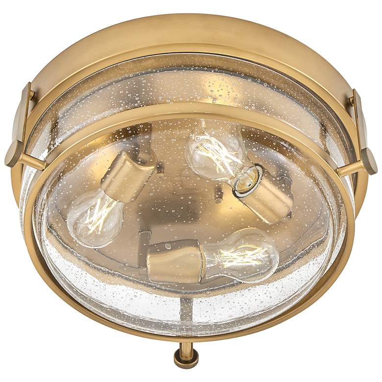 Image 3 Hinkley Harper 15 3/4" Wide Heritage Brass 3-Light Ceiling Light more views