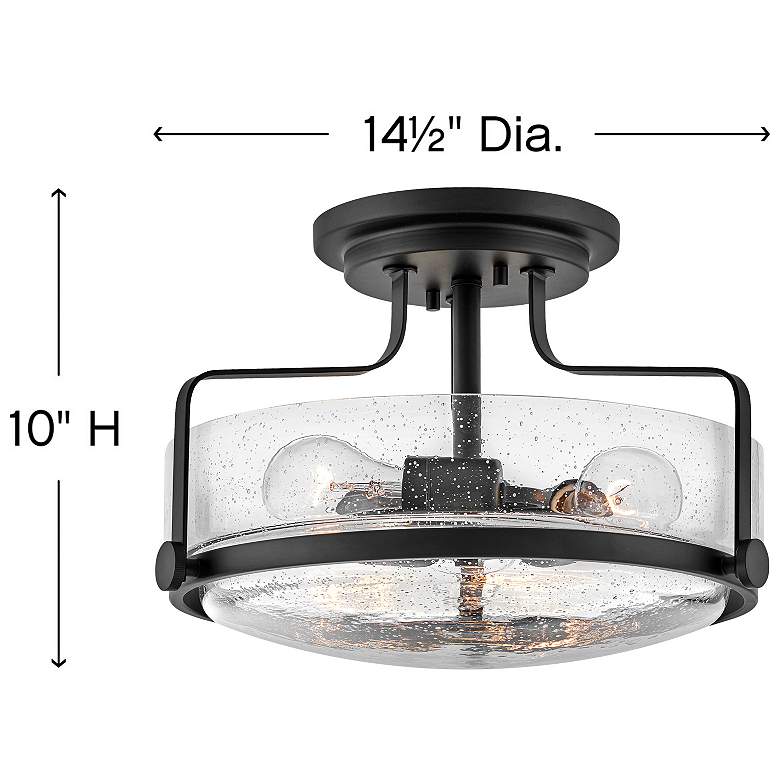 Image 5 Hinkley Harper 18" Wide Black 3-Light Ceiling Light more views
