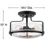5_Hinkley Harper 18" Wide Black 3-Light Ceiling Light more views