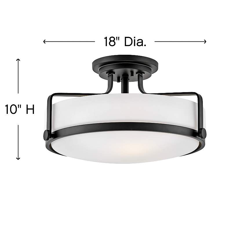 Image 6 Hinkley Harper 18" Wide Black Ceiling Light more views