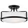 Hinkley Harper 18" Wide Black Finish Opal Glass Ceiling Light