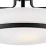 2_Hinkley Harper 18" Wide Black Finish Opal Glass Ceiling Light more views