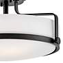 3_Hinkley Harper 18" Wide Black Finish Opal Glass Ceiling Light more views