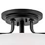 4_Hinkley Harper 18" Wide Black Finish Opal Glass Ceiling Light more views