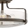 3_Hinkley Harper 18" Wide Bronze and Seeded Glass Ceiling Light more views