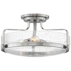 Hinkley Harper 18" Wide Brushed Nickel 3-Light Ceiling Light