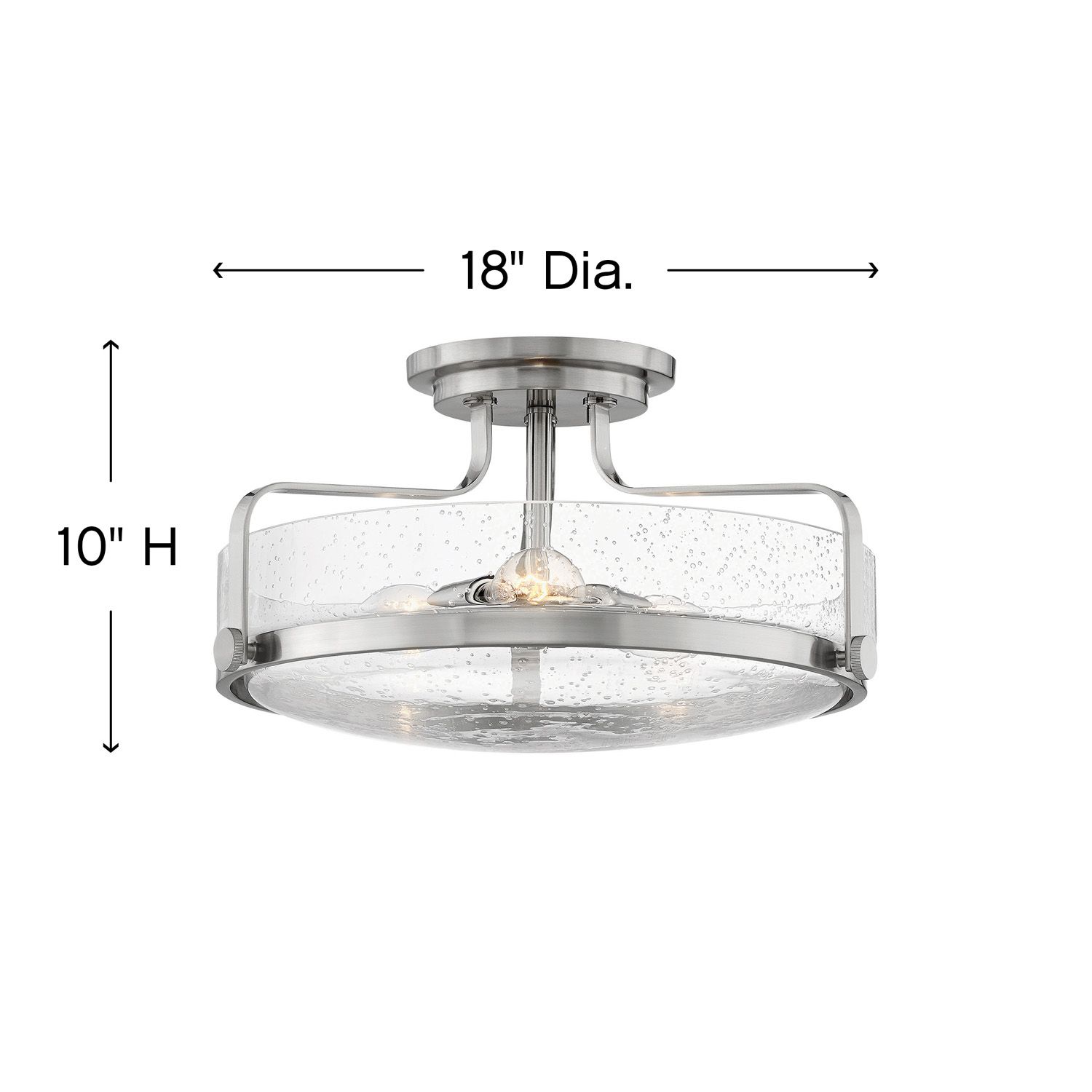 Image 5 Hinkley Harper 18" Wide Brushed Nickel 3-Light Ceiling Light more views