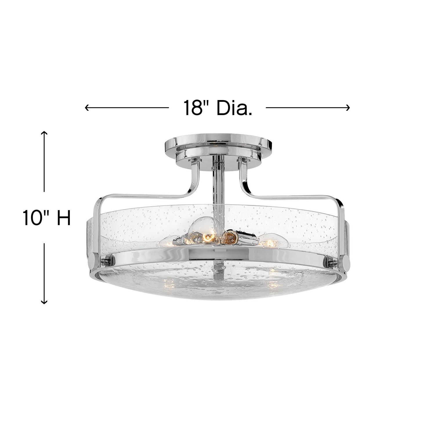 Image 5 Hinkley Harper 18" Wide Chrome 3-Light Ceiling Light more views