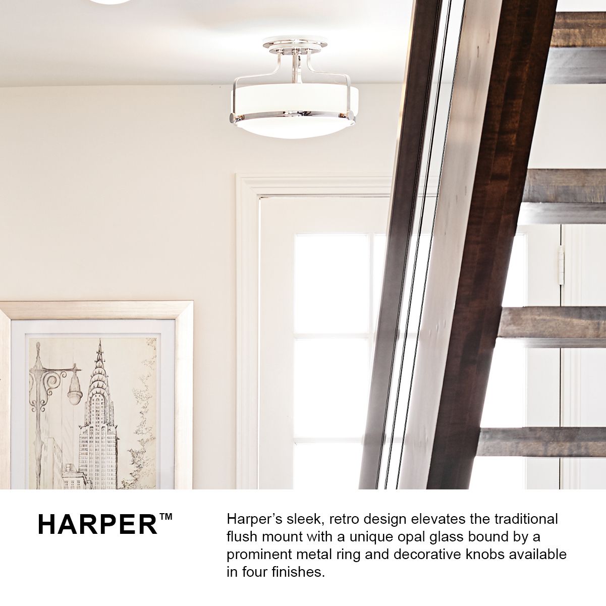 Hinkley Harper 18" Wide Chrome 3-Light Ceiling Light