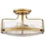 Hinkley Harper 18" Wide Heritage Brass 3-Light Ceiling Light