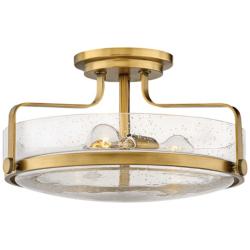 Hinkley Harper 18" Wide Heritage Brass 3-Light Ceiling Light