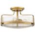 Hinkley Harper 18" Wide Heritage Brass 3-Light Ceiling Light