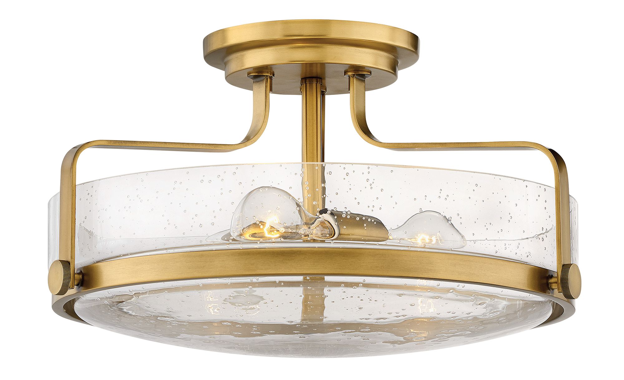 Image 3 Hinkley Harper 18" Wide Heritage Brass 3-Light Ceiling Light more views