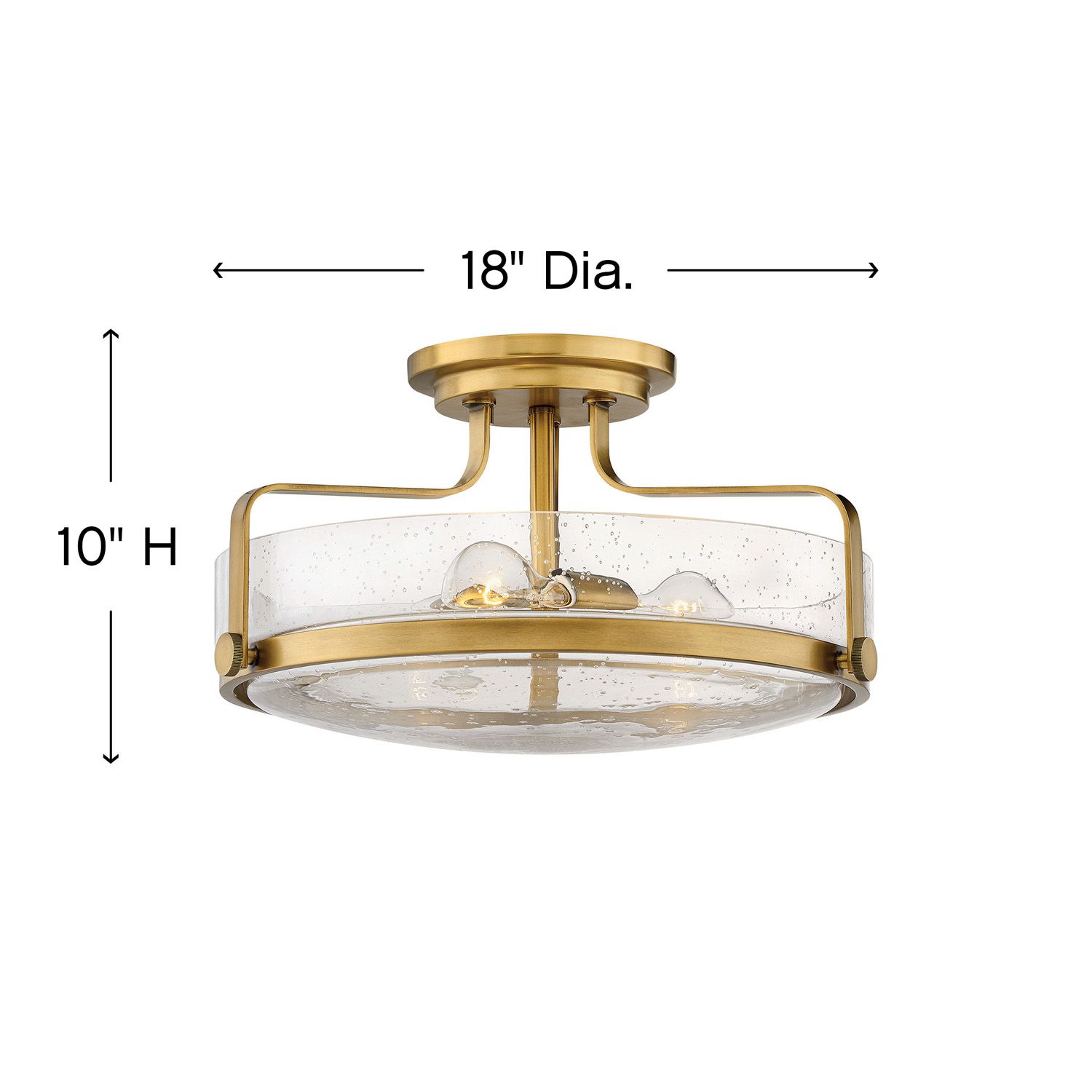 Image 5 Hinkley Harper 18" Wide Heritage Brass 3-Light Ceiling Light more views