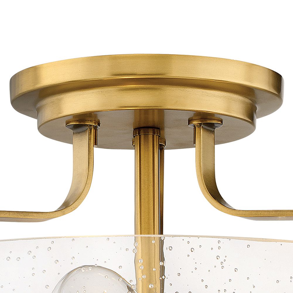 Image 7 Hinkley Harper 18" Wide Heritage Brass 3-Light Ceiling Light more views