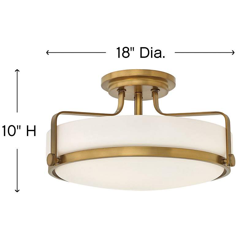 Image 3 Hinkley Harper 18" Wide Heritage Brass Ceiling Light more views